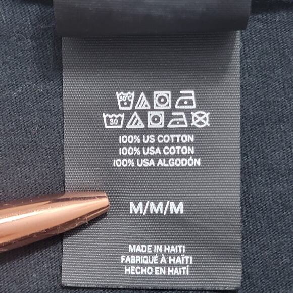 All Seeing Eye T Shirt Black Gold 100% US Cotton Medium Top 470 - Picture 3 of 10